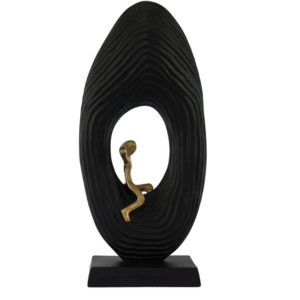 Man Relaxing Black/Gold 22x12x46cm